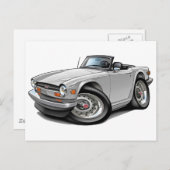 Triumph TR6 White Car Briefkaart (Voorkant / Achterkant)