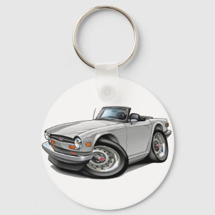 Triumph TR6 White Car Sleutelhanger