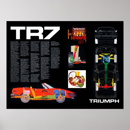Triumph TR7 Engineering Poster (Voorkant)