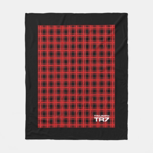 Triumph TR7 - Red Tartan / Pset Fleece Deken (Voorkant)
