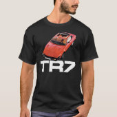 Triumph TR7 - Rouge avec logo blanc T-shirt classi (Devant)