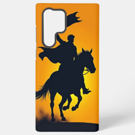 "Triumphant Charge: A Silhouette at Dawn" Telefoon Samsung Galaxy Hoesje