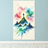 Triumphant Soul - Een mystieke klif reis Canvas Afdruk (Insitu (Houten vloer))