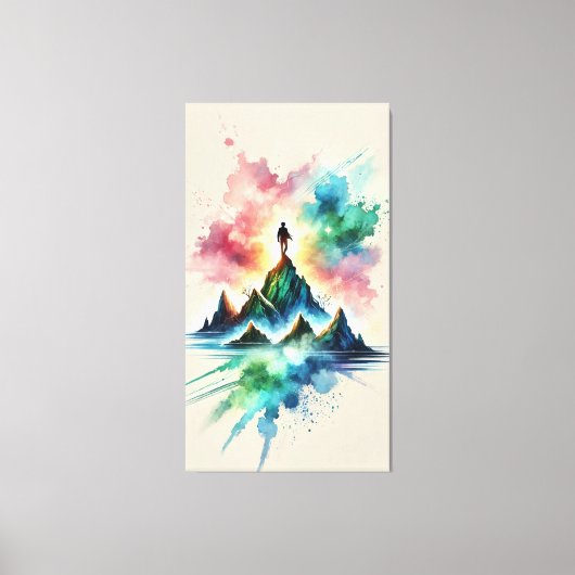 Triumphant Soul - Een mystieke klif reis Canvas Afdruk (Voorkant)