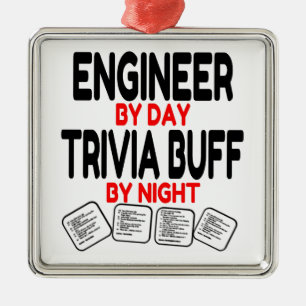 Trivia Buff Engineer Metalen Ornament