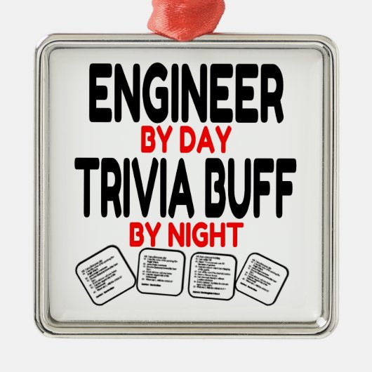 Trivia Buff Engineer Metalen Ornament (Voorkant)