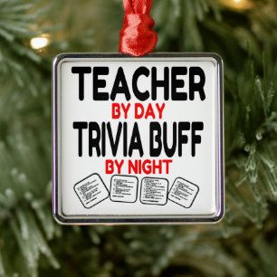 Trivia Buff-leraar Metalen Ornament