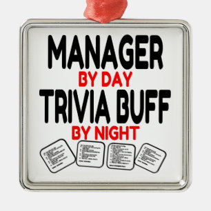 Trivia Buff Manager Metalen Ornament