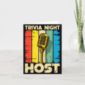 Trivia Night Host Quiz Game Entertainer Moderator  Kaart (Voorkant)