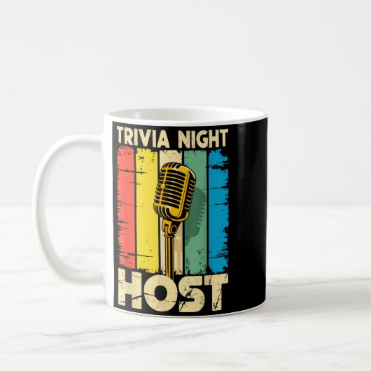 Trivia Night Host Quiz Game Entertainer Moderator  Koffiemok (Links)