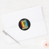 Trivia Night Host Quiz Game Entertainer Moderator  Ronde Sticker (Envelop)