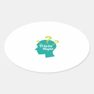 Trivia Night Ovale Sticker