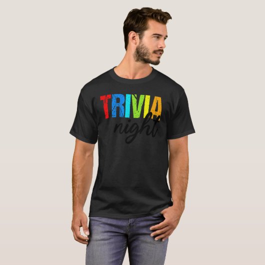 Trivia Night Quiz Game Enthusiast 1 T-shirt (Voorkant volledig)