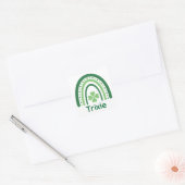 Trixie Name Clover Boho Rainbow Vierkante Sticker (Envelop)