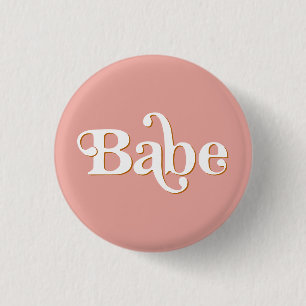 TRIXIE Retro 70's Het Feest Bruidsmeisje Babe Ronde Button 3,2 Cm