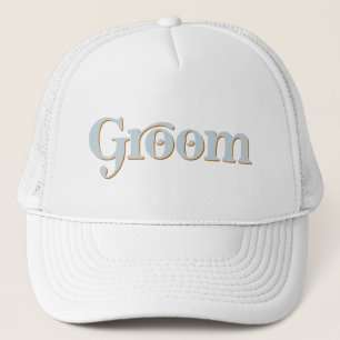 TRIXIE Retro 70's thema Blauwe en Oranje bruidegom Trucker Pet