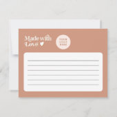 TRIXIE Retro Blush Beige Business Carte de remerci (Dos)