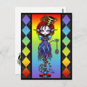 Trixy Pixie Stick Rainbow Circus Freak Briefkaart (Voorkant / Achterkant)