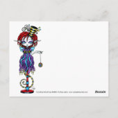 Trixy Pixie Stick Rainbow Circus Freak Briefkaart (Achterkant)