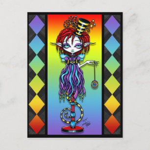 Trixy Pixie Stick Rainbow Circus Freak Briefkaart