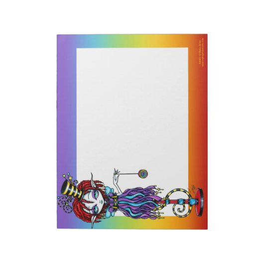 Trixy Pixie Stick Sideshow Circus BIG Notitieblok (Gedraaid)