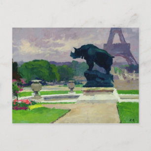 Trocadero Gardens en Rhinoceros door Jacquemart Briefkaart