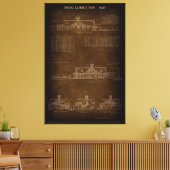 Trocadero Inn Blauwdruk - San Francisco 1937 Canvas Afdruk (Insitu (Woonkamer))