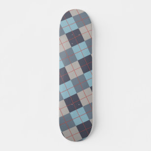 Troebel blauw grijs katoenzaad Oranje rood patroon Skateboard