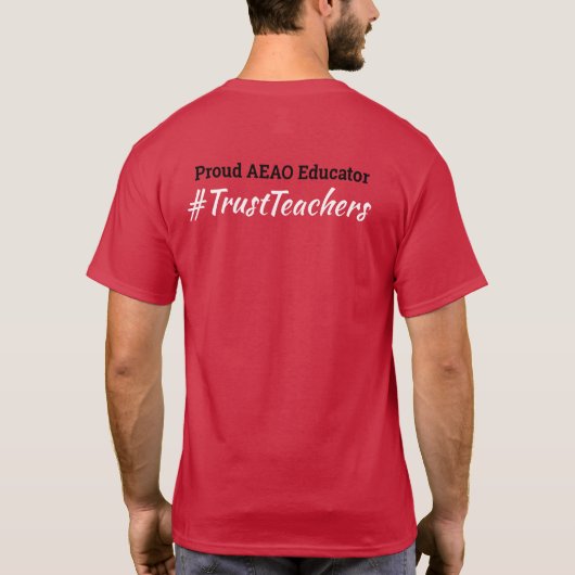 Troebel didactisch t-shirt (rood) (Achterkant)