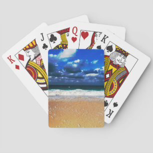 Troebel exotisch strand pokerkaarten