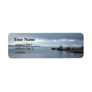 troebel meer waterfront, Kingston, Ontario, Canada Etiket