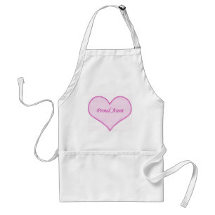 Troebel tante Apron, roze Standaard Schort