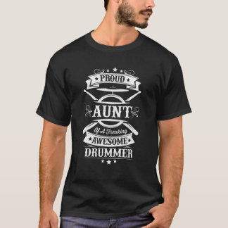 Troebel tante van een drummer-vrouw  Drumsticks D T-shirt
