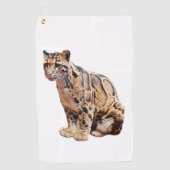 troebele luipfoto oerwoud groot kattedier golfhanddoek (Voorkant)