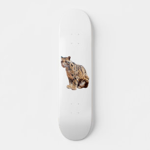 troebele luipfoto oerwoud groot kattedier skateboard