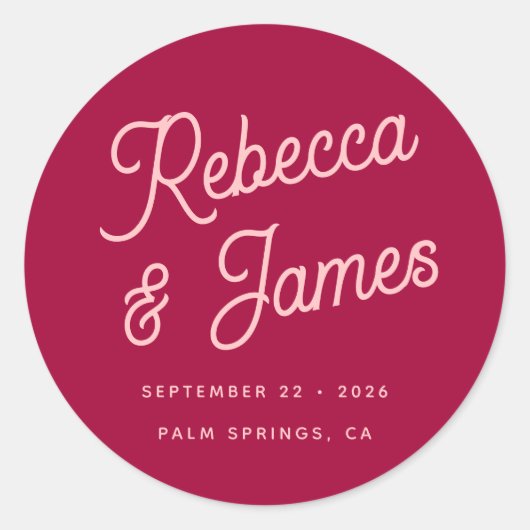 troebele retroflector hotroze Fuchsia Weddenschap Ronde Sticker (Voorkant)