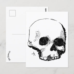 troebele schedel briefkaart