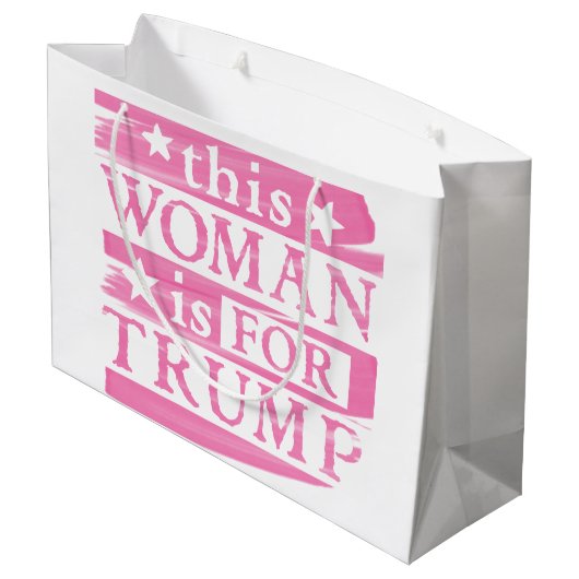 troef | deze vrouw is voor Trump Election Gear Groot Cadeauzakje (Achterkant Gekanteld)