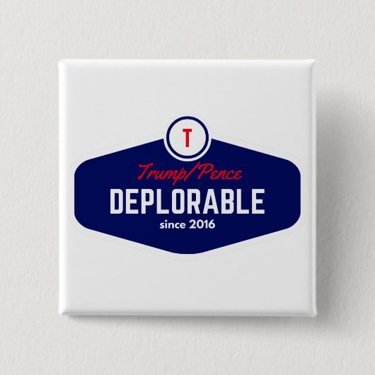 troep deplorabele knop vierkante button 5,1 cm (Voorkant)