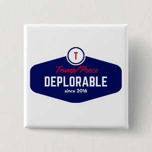troep deplorabele knop vierkante button 5,1 cm