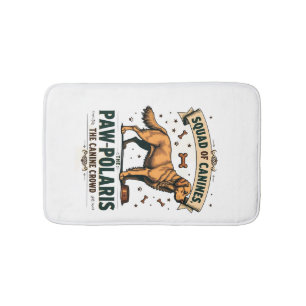 Troep Honden Vintage Hond Pun Grafisch met Goud Badmat