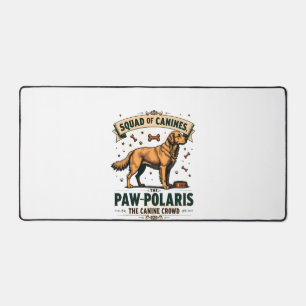 Troep Honden Vintage Hond Pun Grafisch met Goud Bureaumat