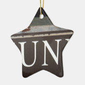 Troep:  vrachtwagenbord keramisch ornament (Links)