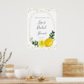 Troeven lemon bruiloft Welcome Bord Poster (Keuken)