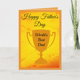 Trofee "Felicitaties Papa" voor de Beste Papa ter Kaart