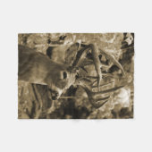 Trofee hert fleece deken (Voorkant (Horizontaal))