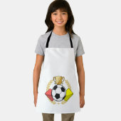 Trofee voor rode en gele voetbal schort (Insitu)