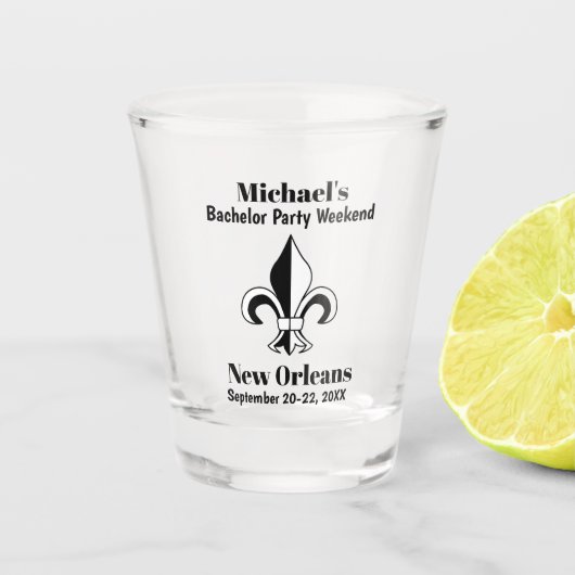 Trofee voor vrijgezellenfeest in New Orleans Heren Shot Glas (Voorkant)