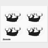 Trofeebokken Ovale Sticker (Vel)