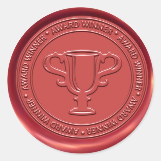 Trofeeteken Wax Seal Ronde Sticker (Voorkant)
